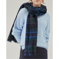 헤지스 여성 19FW 네이비 체크 울 머플러 HSMU9D771N2