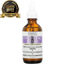 어드밴스드클리니컬스 히알루로닉 세럼 인스턴트 스킨 하이드레이터 52ml, 수량: 1　　　　　(상품코드361p)