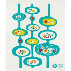 스웨덴 래그 젠 스키 미드 센츄리 모던 레트로 PODS- 다양한 컬러 (천연 겨자 푸른 잔디) (Wasabi／Blue Grass on Natural), Wasabi／Blue Grass on Natural