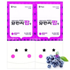 유유제약 츄어블 비타민C 유판씨 팝 블루베리맛 120정X2통/기미 주근깨 피로회복, 2개, 120정