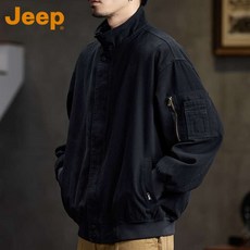 Jeep 남성용 2024 가을 미국 스타일 헤비 레트로 루즈핏 트렌디 아웃도어 작업복 외투