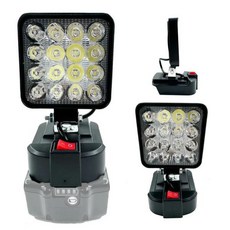 휴대용 LED 작업등 마키타 14.4V18V 리튬 이온 배터리 무선 야외 손전등 캠핑 램프 비상 조명 3 인치, 01 CHINA, 01 Black