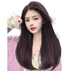 가발위드 붙임머리 부분 가발 C컬 10cm 3피스 1세트상품, 다크브라운50cm, 1개