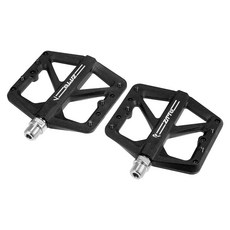 X AUTOHAUX 1쌍 나일론 뒷발 페그 플랫 페달 발판 유니버설 퍼플 핏 916인치 액슬 BMX MTB 자전거, Black, 1개
