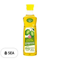 오뚜기 압착 올리브유, 5개, 500ml