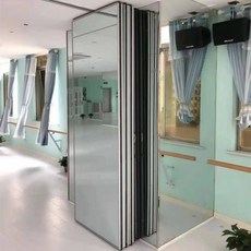 아울렛 문 활동 맞춤형 트렌완드 공장 접이식 벽 호텔 모바일 사무실 유리 룸 분배기 파티션, WHITE, 1개