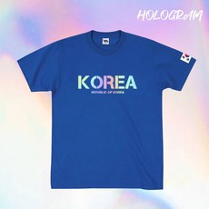 2023년 NEW KOREA 남여공용 대한민국 코리아 홀로그램 면 쿨론 반팔 티셔츠 - 해군반티