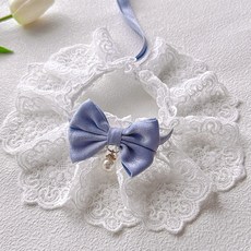 강아지 고양이 레이스 리본 케이프, 1개, 소라