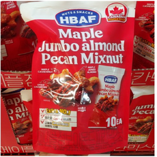 HBAF 메이플점보 아몬드 피칸 믹스넛 20Gx10입 1개, 10개, 20g