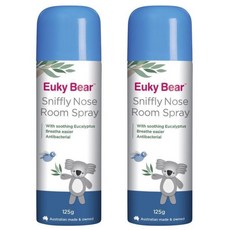 유키 베어 스니플리 노즈 룸 스프레이 125g x2 Euky Bear, 2개