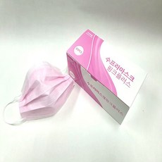 수프라마스크 [식약처허가 의약외품] 일회용마스크 50매, 핑크