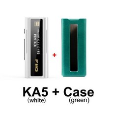 인터파크 DAC(키) FiiO JadeAudio KA5 고해상도 오디오 휴대용 USB DAC 헤드폰 앰프 듀얼 CS43198 C타입-3.5mm 4.4mm 케이블 PCM768 DSD, 04 KA5 white case-green, 04 KA5 white case-green - ifizenairdac