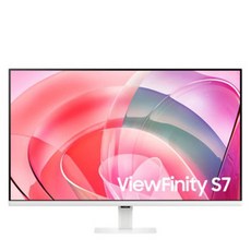 삼성전자 뷰피니티 S7 32인치 고해상도 화이트 모니터 S32D701 LS32D701EAKXKR 4K UHD 60Hz 5ms HDR 눈이편한 사무용 업무용 가정용 컴퓨터 모니터