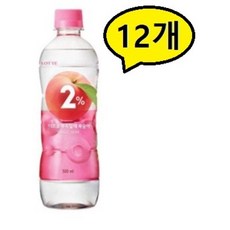 롯데칠성 2%부족할때복숭아, 500ml, 12개