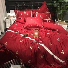 크라운구스 모달 알러지 나무가침구 애슐리 침구세트 면 4종세트 순면 18m 침대 체리, 01 CZ 체리 4종 세트, 01 1.5m(5피트) 침대