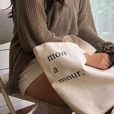 [미모르] 몬아모르 레터링 에코백