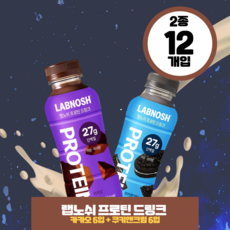 랩노쉬 2종세트 카카오6+쿠앤크6 350ml 프로틴 드링크, 1개