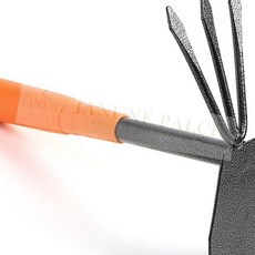 큐레이크 약초 곡괭이 쇠스랑 세발 갈퀴 농기구 주말농장 괭이 갈퀴손 스텐갈퀴, 1개