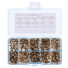 너트 수공구 500pcs M2 M3 압입 황동 나사산 널링 포함 황금, 500 개