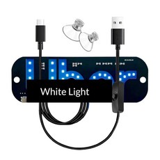 차량용 LED 조명 표지판 택시 표지판 라이트 윈드실드 블루 글로우 LED 사인 데칼 스티커 흡착 컵 플래시 후크 포함. 차량용 LED 표지판, 차량용 LED 조명 표지판, 택시 표지판 라이트 윈드실, 1개