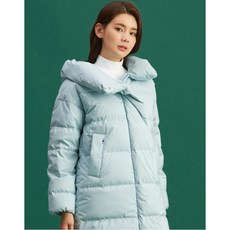 헤지스 골프 여성 20FW [WARM BRIDGE]민트블루 소프트 샤이닝 구스 점퍼 HWJU0D801T1