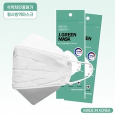 다마쏘 [소형] KF94 제이그린 화이트 1매입(개별포장)x100장 올국산 의약외품, 100개