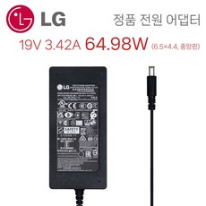 LG 19V 3.42A 65.98W 모니터 룸앤 TV 일체형PC 빔 프로젝터 정품 어댑터 케이블 충전기 외경 6.5mm ADS-65AI-19-3 19065E, 1개 - 27ul550케이블