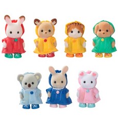 2019 Japan Sourcing Japan Member Limited Sumbel Family Baby 방습 옷 Raincoat Doll Rainy Baby