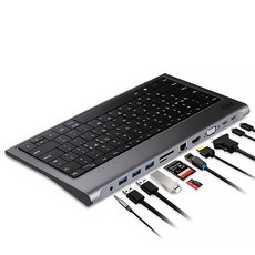 W3 CTK-1 10in1 멀티 USB 허브 키보드 C타입