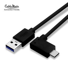 케이블메이트 케이블메이트 USB 3.0 AM to C타입 M ㄱ자 꺾임 케이블 1M CM-CAS01, 상세내용표시, 1개