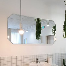 [브래그디자인] 600x1200 팔각 거울 (화이트골드), 화이트골드