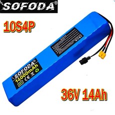 36V 배터리 10S4P 14Ah 배터리 팩 500W 높은 전원 배터리 42V 14000mAh Ebike 전기 자전거 BMS XT60 플러그|Battery Packs|