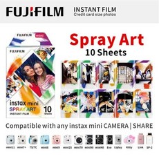 후지필름 즉석카메라 후지 필름 인스탁스 미니 11 인스턴트 1 팩 9 SP2 70 7cs 8 25 90 50 Lomo liplay 링크, [01] Spray Art 10 Sheets, 01 Spray Art 10 Sheets, 1개