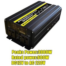 순수 정현파 인버터 피크 3000W 사인파 12V 220V 전력 변환기 어댑터 ~ 가정용 태양광 트럭 야외, A