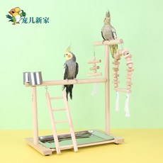 앵무새놀이터 장난감 사랑앵무키우기 앵무새산책 코뉴어 잉꼬 용품 앵무새횟대 훈련, 1개