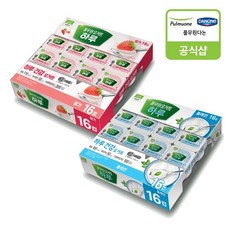 [풀무원다논] 하루요거트 컵 32개 골라담기 (80gX16입X2) / 딸기 플레인