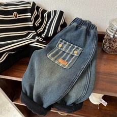혜민마켓 아동용 겨울 기모 청바지 데님 팬츠