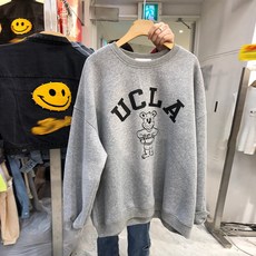 겨울 기모 UCLA테디베어 스웨터 루즈핏 풀오버 맨투맨