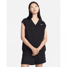 [매장정품] 나이키 스포츠웨어 피닉스 플리스 여성 오버사이즈 베스트 DQ6760-010 - NIKE