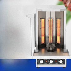 전기 케밥 기계 바비큐 스토브 업소용 회전 구이기, 1개, 도어 가스 및 가열 기능 조명 섀시