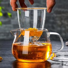 400ml 홍차 녹차 다과 내열 유리 차포트 티주전자
