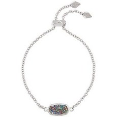 Kendra Scott Elaina 팔찌 로듐 멀티 드루시 원 사이즈