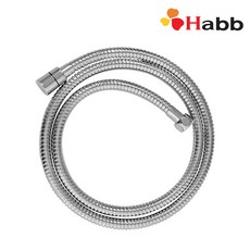 하바비 360도 꼬임방지 스텐304 물때방지 메탈샤워호스, 1개, 1.5m, Silver