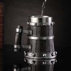 바이킹맥주잔 맥주 빈티지 북유럽 생백주 머그잔 레트로, 1개