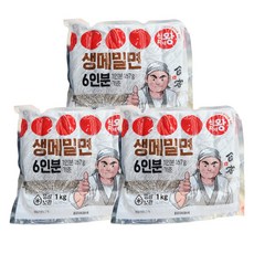 식자재왕 생메밀면 1kg (6인분), 3개