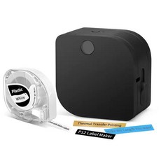 Phomemo P12Pro 라벨 프린터 열전 사 인쇄 Dymo Letratag LT-100H 테이프와 호환되는 무선 미니 메이커, [04] Black, 04 Black, 1개