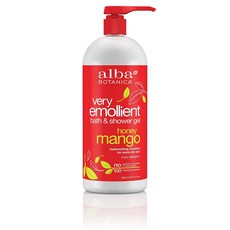 Alba Botanica 베리 에몰리언트 바스 앤 샤워 젤 허니 망고, 946ml, 1개