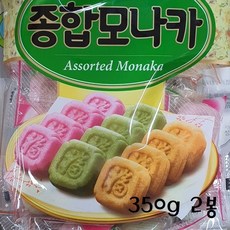 [2개 묶음할인]달콤밤맛 종합모나카 무방부전통과자350g 2봉 OWMA-35237 모나카깍지 모나카룸