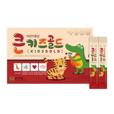 순수식품 큰 키즈 골드 어린이 홍삼 스틱 + 쇼핑백, 10ml, 30개
