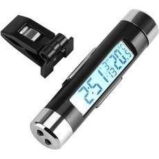 자동차 대시보드 디지털 시계 스테인리스 스틸 차량 LCD 시간 및 요일 온도 디스플레이 흰색, 자동차 대시보드 디지털 시계 스테인리스 스틸 차량 LC, 1개